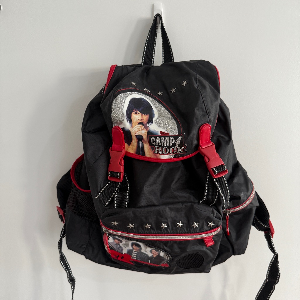 Jonas Brothers Backpack Camp Rock Disney Channel Movie Joe Nick Kevin Euc 2008